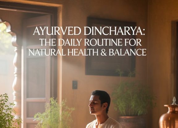 person practicing ayurved dincharya morning routine with meditation for natural health and balance